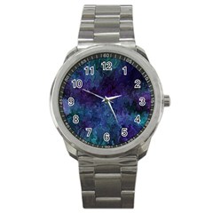 Glassy Melty Abstract Sport Metal Watch by Dazzleway