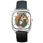 Possum - Be Urself Square Metal Watch Front