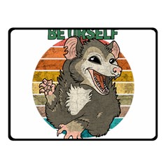 Possum - Be Urself Double Sided Fleece Blanket (small)  by Valentinaart