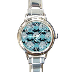 Digital Waves Round Italian Charm Watch by Sparkle