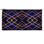 Intersecting Diamonds Motif Print Pattern Pencil Case Front