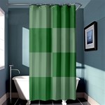 Green Gingham Check Squares Pattern Shower Curtain 36  x 72  (Stall)  Curtain(36 X72 ) - 33.26 x66.24  Curtain(36 X72 )