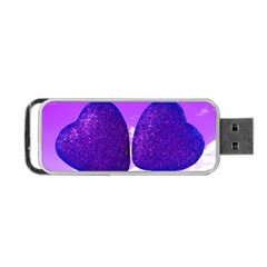 Two Hearts Portable Usb Flash (one Side) by essentialimage