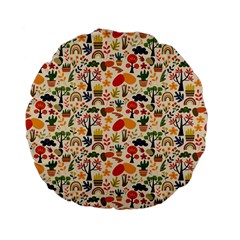 Garden Of Love Standard 15  Premium Flano Round Cushions by designsbymallika