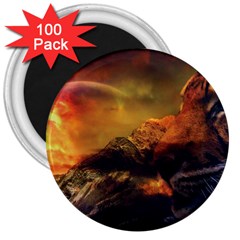 Tiger King In A Fantastic Landscape From Fonebook 3  Magnets (100 Pack) by 2853937