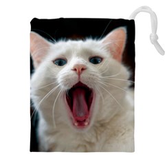 Wow Kitty Cat From Fonebook Drawstring Pouch (5xl) by 2853937