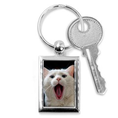 Wow Kitty Cat From Fonebook Key Chain (rectangle) by 2853937