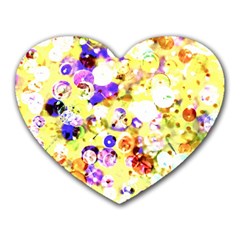 Sequins And Pins Heart Mousepads by essentialimage