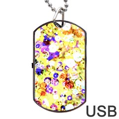 Sequins And Pins Dog Tag Usb Flash (two Sides) by essentialimage