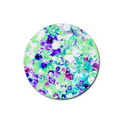 Sequins And Pins Rubber Round Coaster (4 Pack)  by essentialimage