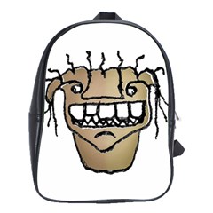 Sketchy Monster Head Drawing School Bag (large) by dflcprintsclothing