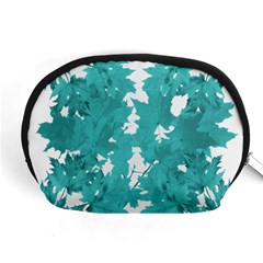 Blue Autumn Maple Leaves Collage, Graphic Design Accessory Pouch (medium) by picsaspassion