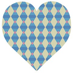 Pattern Texture Chevron Wooden Puzzle Heart by Dutashop