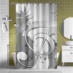 Dance Music Treble Clef Sound Girl Shower Curtain 48  x 72  (Small)  Curtain(48  X 72 ) - 42.18 x64.8  Curtain(48  X 72 )