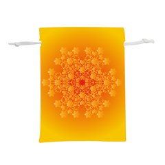 Fractal Yellow Orange Lightweight Drawstring Pouch (l)