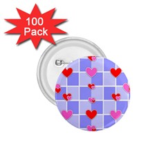 Love Hearts Valentine Decorative 1 75  Buttons (100 Pack)  by Dutashop