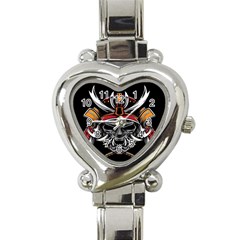 Samurai Oni Mask Heart Italian Charm Watch by Saga96