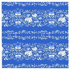 Blue Flowers Wooden Puzzle Square by Eskimos