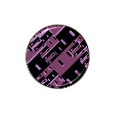 Dark Geometric Shapes Print Pattern Hat Clip Ball Marker (4 Pack) by dflcprintsclothing