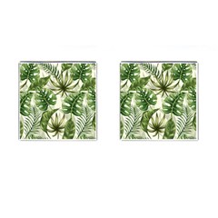 Tropical Leaves Cufflinks (square) by goljakoff