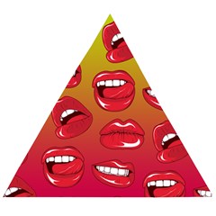 Hot Lips Wooden Puzzle Triangle by ExtraGoodSauce