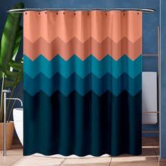 Flat Ocean Waves Palette Shower Curtain 60  X 72  (medium)  by goljakoff