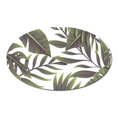 Green Leaves Oval Magnet by goljakoff