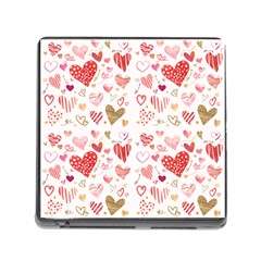 Beautiful Hearts Pattern Cute Cakes Valentine Memory Card Reader (square 5 Slot) by designsbymallika