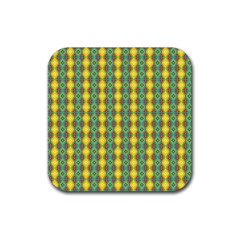 Native American Pattern Rubber Coaster (square)  by ExtraGoodSauce