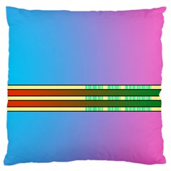 Vaporwave Hack The Planet 4 Large Cushion Case (two Sides) by WetdryvacsLair