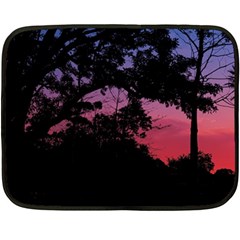 Sunset Landscape High Contrast Photo Double Sided Fleece Blanket (mini)  by dflcprintsclothing