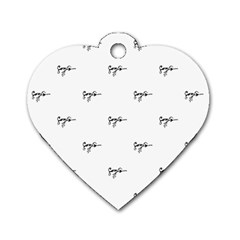 Tribal Style Symbol Drawing Print Pattern Dog Tag Heart (two Sides) by dflcprintsclothing