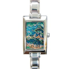 Oceanic Mircoscope  Rectangle Italian Charm Watch by BrenZenCreations