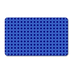 Basket Weave Basket Pattern Blue Magnet (rectangular)