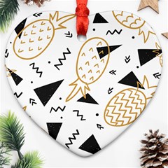 Golden Pineapples Ornament (heart) by goljakoff