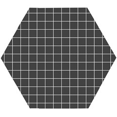 Gray Plaid Wooden Puzzle Hexagon by goljakoff