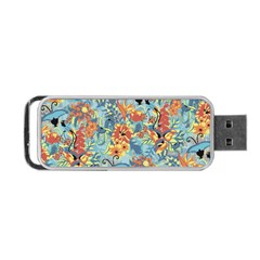 Flowers And Butterfly Portable Usb Flash (one Side) by goljakoff