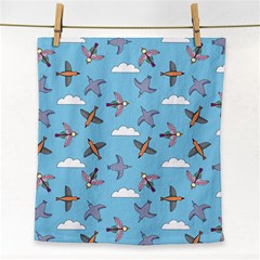 Birds In The Sky Face Towel by SychEva