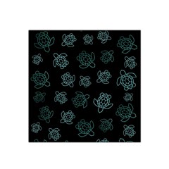 Blue Turtles On Black Satin Bandana Scarf by contemporary