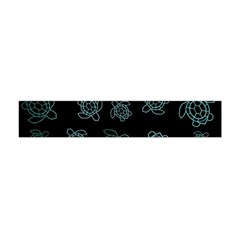 Blue Turtles On Black Flano Scarf (mini) by contemporary