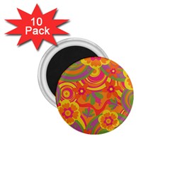 Geometric Floral Pattern 1 75  Magnets (10 Pack)  by designsbymallika