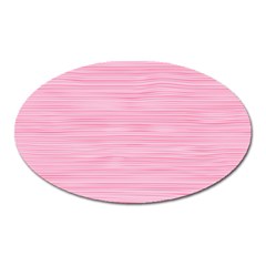 Pink Knitted Pattern Oval Magnet by goljakoff