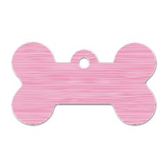 Pink Knitted Pattern Dog Tag Bone (one Side) by goljakoff