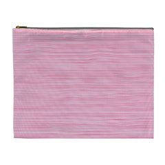 Pink Knitted Pattern Cosmetic Bag (xl) by goljakoff