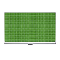 Green Knitted Pattern Business Card Holder by goljakoff