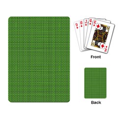 Green Knitted Pattern Playing Cards Single Design (rectangle)