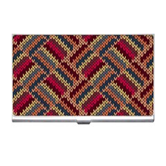 Zig Zag Knitted Pattern Business Card Holder by goljakoff