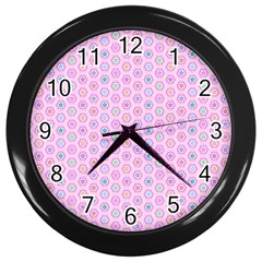 Hexagonal Pattern Unidirectional Wall Clock (black) by Dutashop