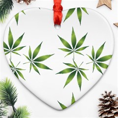 Cannabis Curative Cut Out Drug Heart Ornament (two Sides) by Dutashop