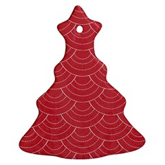 Red Sashiko Ornament Ornament (christmas Tree) 